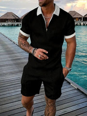 Sommer Set Herren | Polo & Shorts mit Kontrast-Details