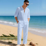 Sommer Zweiteiler Herren | Leinenhemd & Hose im Set