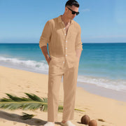 Sommer Zweiteiler Herren | Leinenhemd & Hose im Set