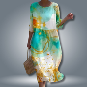 Sommerkleid Damen | Romantischer Blumendruck & Fließend