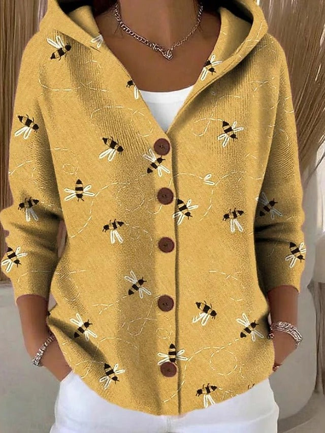 Shaharit - Eleganter Gemütlicher Strickjacke Mit Knöpfen