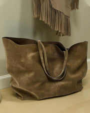 Cynthia Große Wildleder-Shopper Tasche