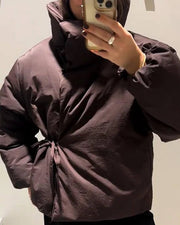 Suzy Stehkragen Bindegürtel Steppjacke