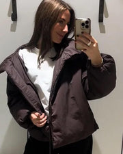 Suzy Stehkragen Bindegürtel Steppjacke
