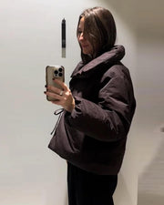 Suzy Stehkragen Bindegürtel Steppjacke