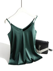 Top con spalline sottili | Top in raso da donna