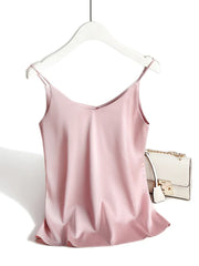 Top con spalline sottili | Top in raso da donna