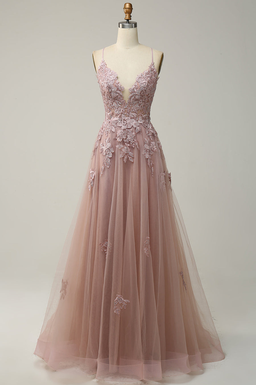 Stilvolles A-Linien Ballkleid Damen | Schnürung-Rücken & figurbetonender Look