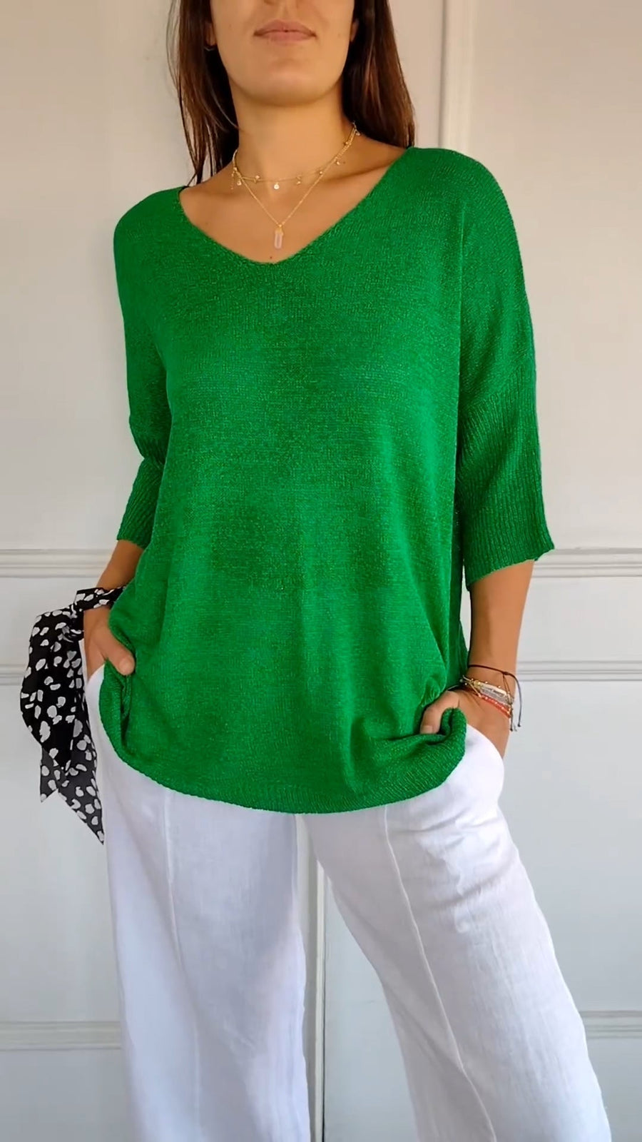 Strickpullover Damen V-Ausschnitt Atmungsaktiv Vielseitig