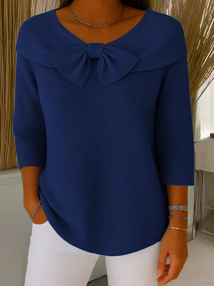 Strickpullover Damen mit Schleife