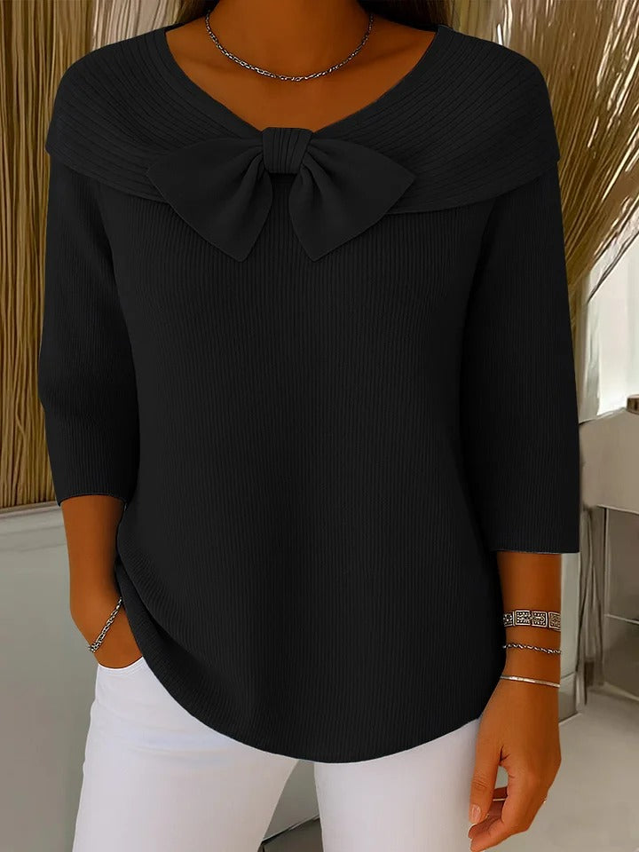 Strickpullover Damen mit Schleife