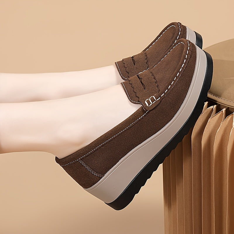 StrideLux™ – Bequeme Plateau Loafer für Damen