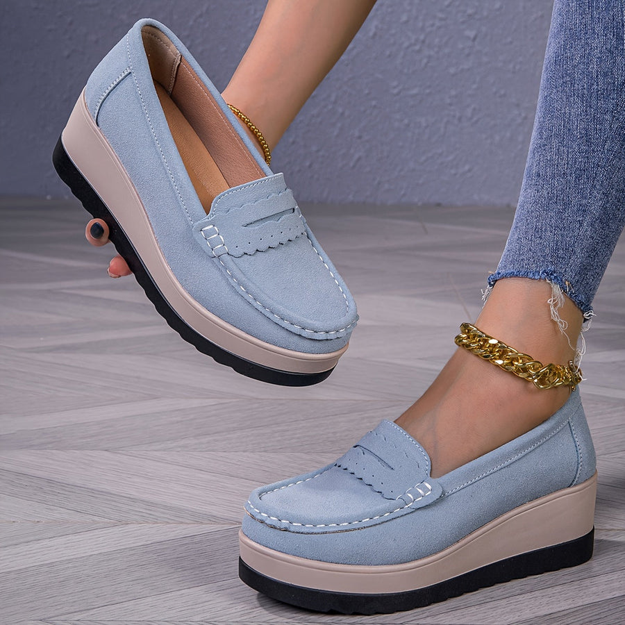 StrideLux™ – Bequeme Plateau Loafer für Damen