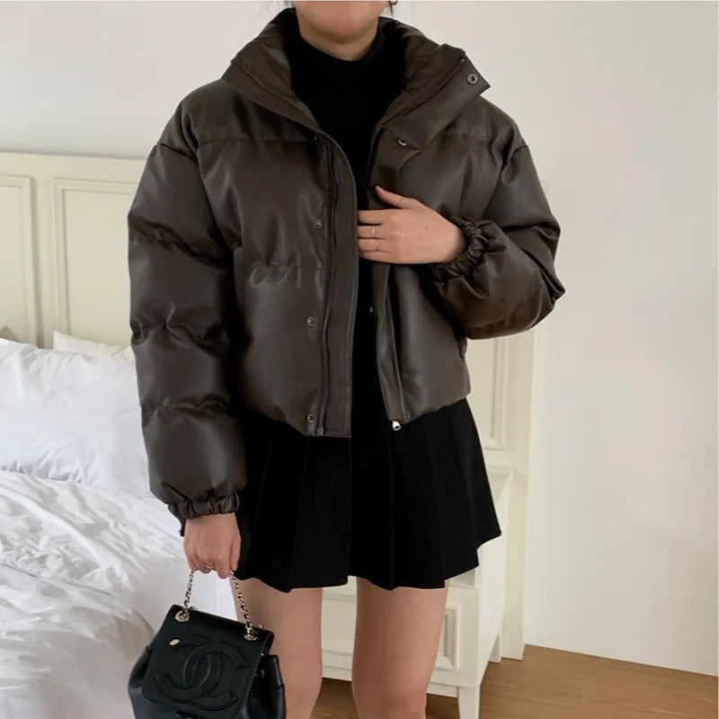 Samantha Kunstleder Steppjacke
