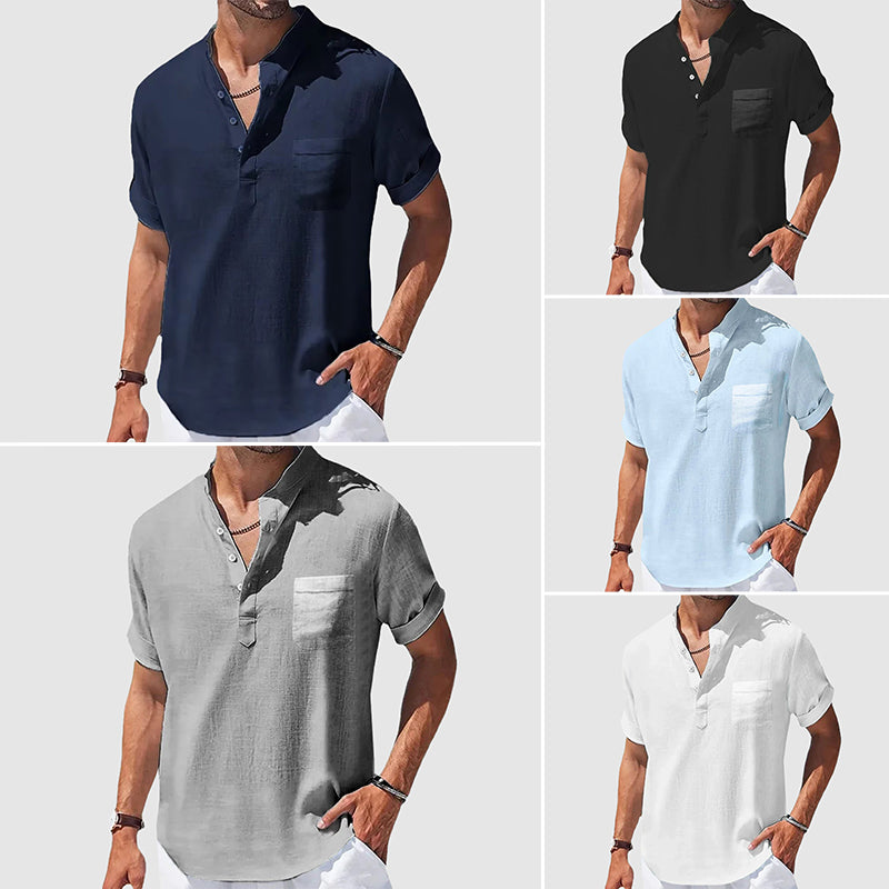 Sunwalk Henley | Camicia casual da uomo in cotone