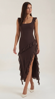 Susan | Abito maxi con volant