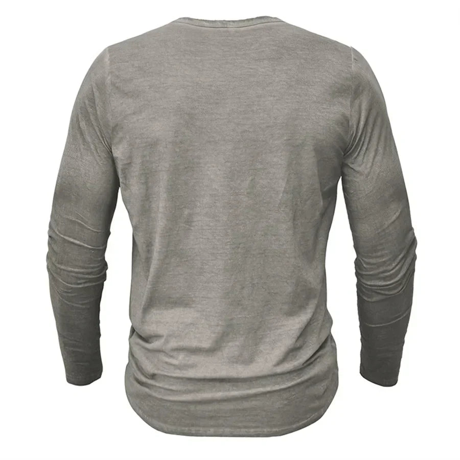 Sweatshirt Herren Henley | Knopfleiste & Langarm-Komfort