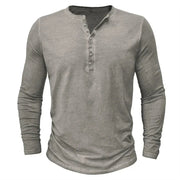 Sweatshirt Herren Henley | Knopfleiste & Langarm-Komfort