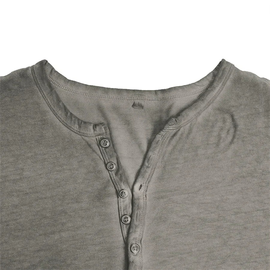 Sweatshirt Herren Henley | Knopfleiste & Langarm-Komfort