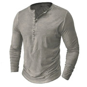 Sweatshirt Herren Henley | Knopfleiste & Langarm-Komfort