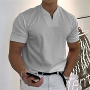 T-Shirt Herren | Slim Fit mit V-Ausschnitt & cleaner Uni-Optik
