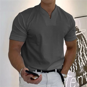 T-Shirt Herren | Slim Fit mit V-Ausschnitt & cleaner Uni-Optik
