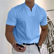 T-Shirt Herren | Slim Fit mit V-Ausschnitt & cleaner Uni-Optik