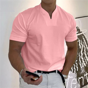 T-Shirt Herren | Slim Fit mit V-Ausschnitt & cleaner Uni-Optik