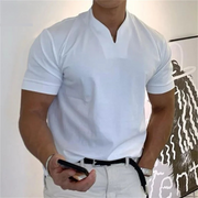 T-Shirt Herren | Slim Fit mit V-Ausschnitt & cleaner Uni-Optik
