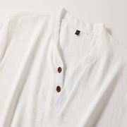 T-Shirt Herren V-Ausschnitt | Henley-Knopfleiste & Souveräner Look