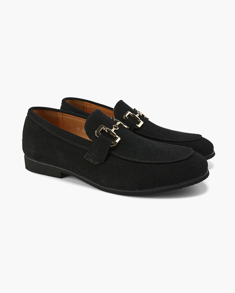 Elias | Lässig Herren-Loafer aus Wildleder mit edlem Metall-Detail