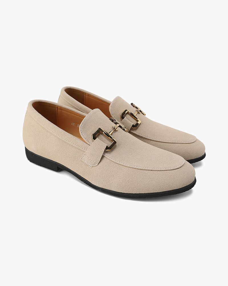Elias | Lässig Herren-Loafer aus Wildleder mit edlem Metall-Detail