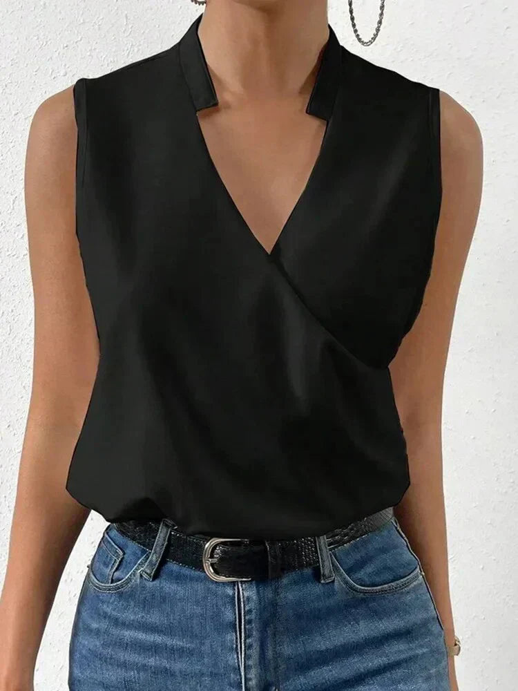 Heidi-Mode | Stilvolles Ärmelloses Damen-Top mit V-Ausschnitt Rosie