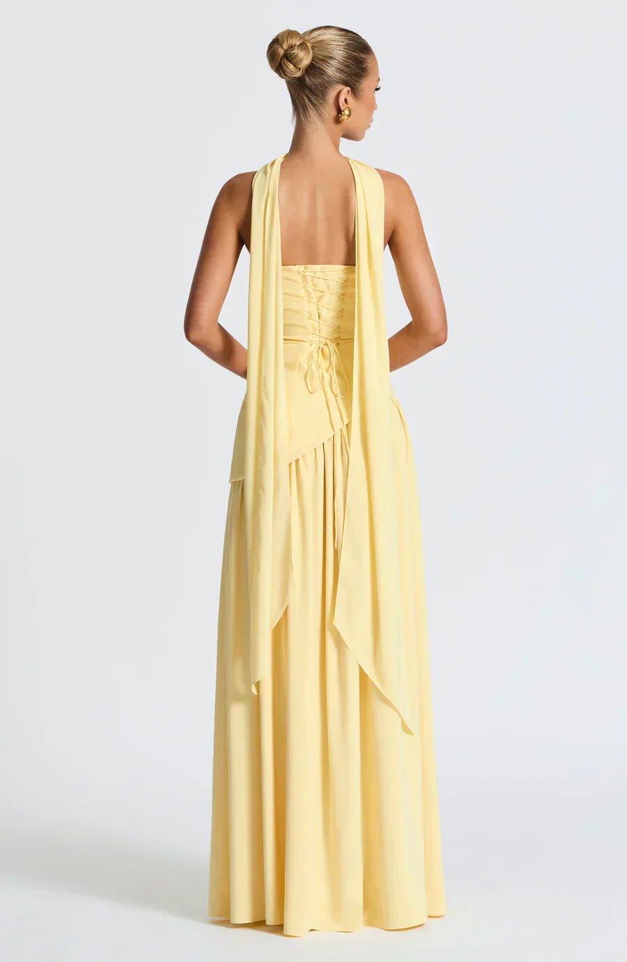 Talina | Trägerloses asymmetrisches Maxikleid Damen
