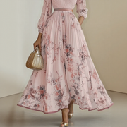 Lena | Damen Maxikleid elegant modern plissiert