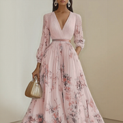 Lena | Damen Maxikleid elegant modern plissiert