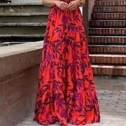 Tessa- Gerafftes Maxikleid mit Blumenmuster im Bohème Stil