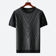 Texturierter Strick T-Shirt Herren | Struktur-Design & Atmungsaktiver Komfort