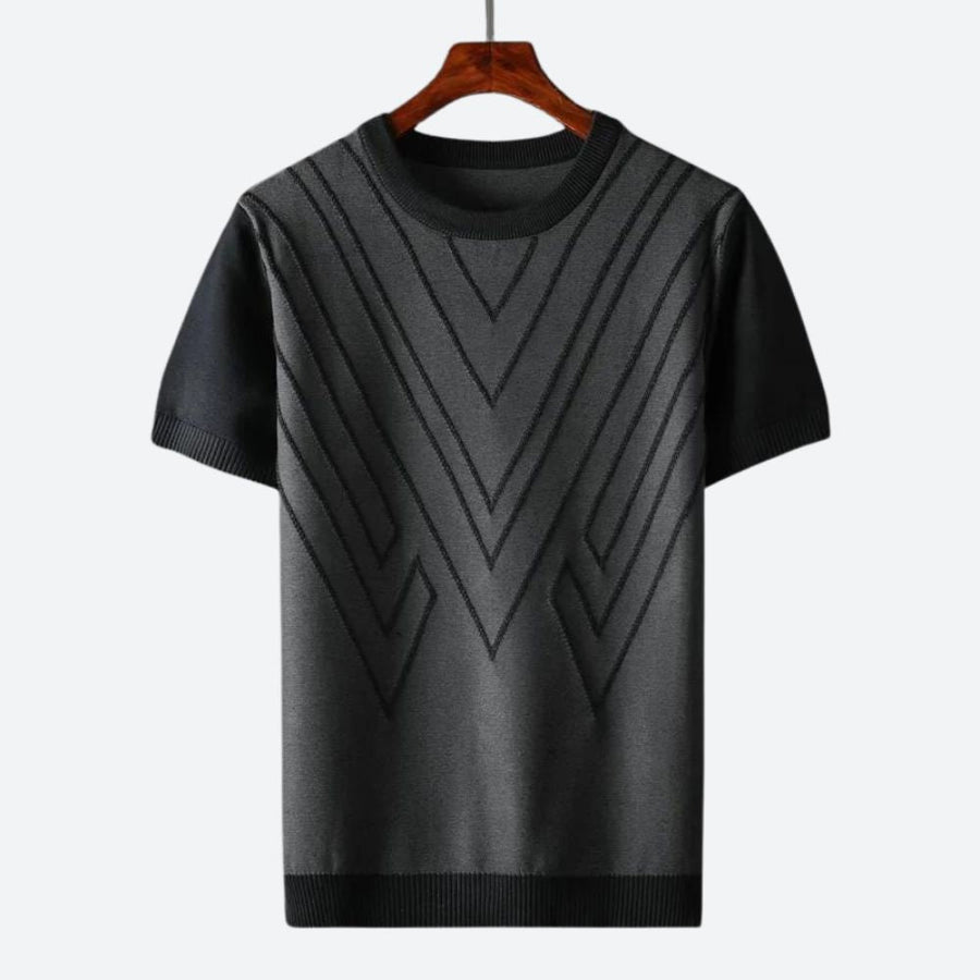 Texturierter Strick T-Shirt Herren | Struktur-Design & Atmungsaktiver Komfort