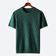 Texturierter Strick T-Shirt Herren | Struktur-Design & Atmungsaktiver Komfort