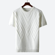 Texturierter Strick T-Shirt Herren | Struktur-Design & Atmungsaktiver Komfort
