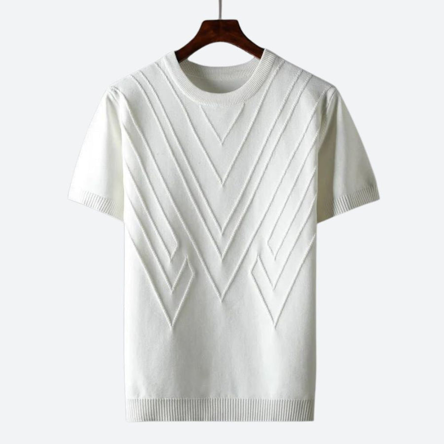 Texturierter Strick T-Shirt Herren | Struktur-Design & Atmungsaktiver Komfort