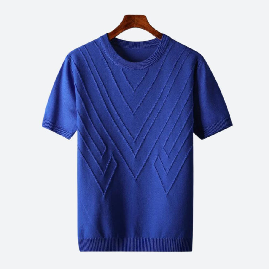 Texturierter Strick T-Shirt Herren | Struktur-Design & Atmungsaktiver Komfort