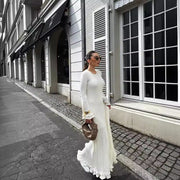 Toni- langes Kleid mit Rüschen und raffiniertem Stil