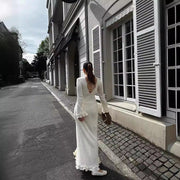 Toni- langes Kleid mit Rüschen und raffiniertem Stil