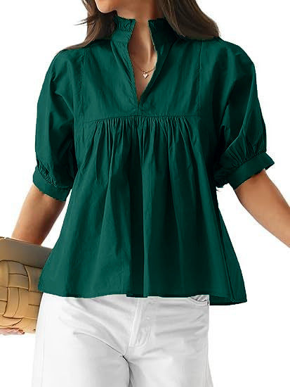 Top Damen | Elegant mit Rüschen & Lässigem Schnitt