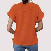 Top Damen | Spitzendetail & Waffelstruktur