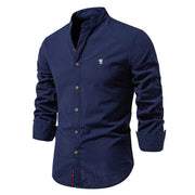 Camicia tradizionale da uomo | Camicia da uomo con collo alla coreana
