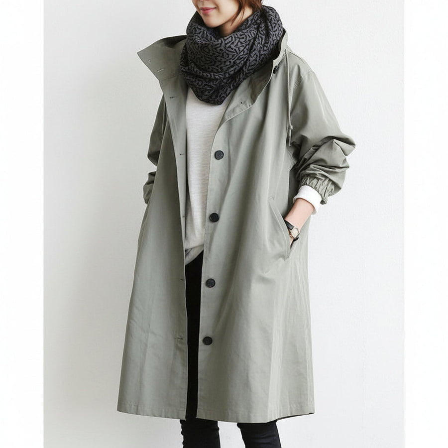 Damen Trenchcoat mit Kapuze | Übergangsjacke für jeden Tag