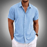 Camicia di lino tropicale | Camicie da uomo a maniche corte